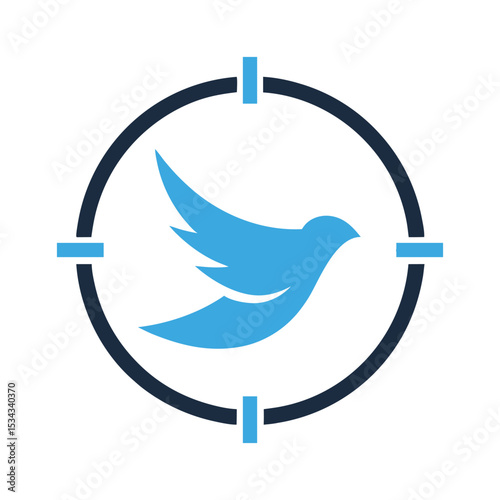 Peace and Flight Logo Vector Symbol.