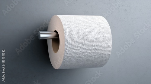 An important accessory of a rest room. A roll of soft toilet paper for your needs. Lavatory room item