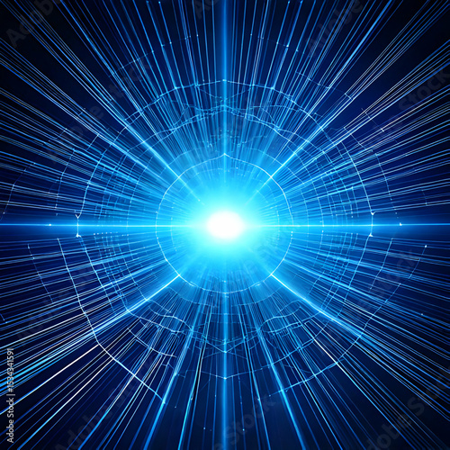 Abstract Blue Digital Data Network Background