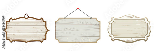 Empty shabby chic wooden sign with whitewashed wood, rustic background, vintage nails, soft lighting
