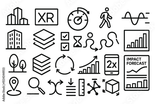 Icons for XR-based smart city forecasting and urban design tools