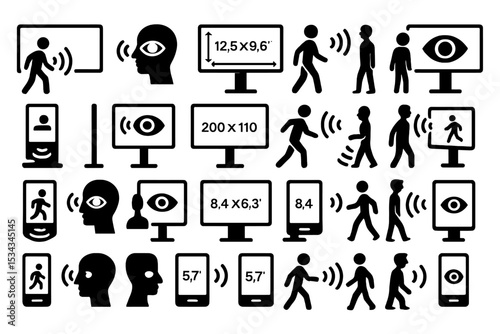 User interaction icons with smart displays and gaze tracking sensors