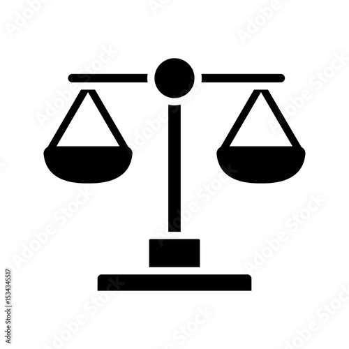 Scales icon set . Law scale icon. Justice sign on white background