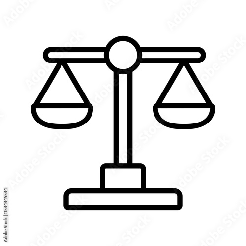Scales icon set . Law scale icon. Justice sign on white background