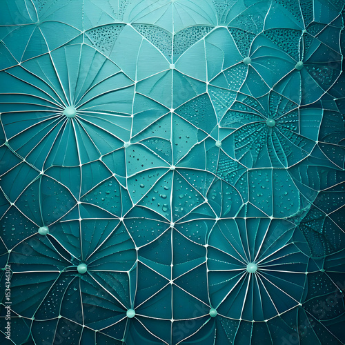 Abstract Teal Geometric Pattern Background