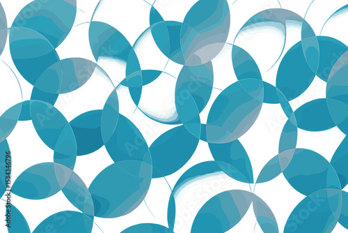 Blue abstract background with layered translucent ovals