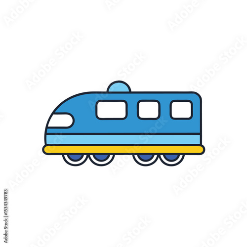 train on white background