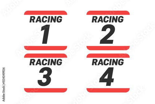 The term Racing Number refers to a set of start racing numbers used in sports racing