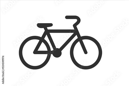Icons of bicycles are isolated on a transparent background, featuring modern and editable designs in a simple vector illustration