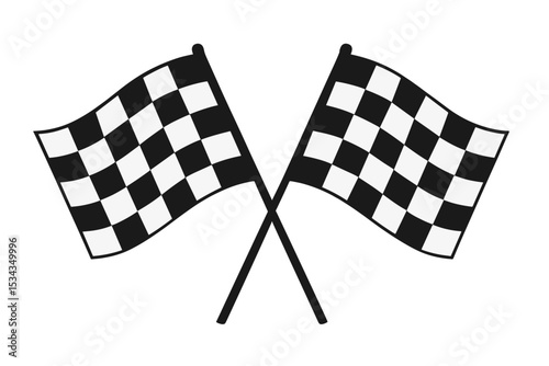Vector checkered flags have reached the goal and are gradient free