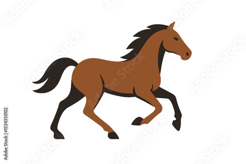 A simple horse vector illustration is ideal for a sport races logo