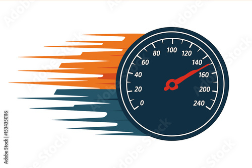 The background features a speeding motion with a fast car speedometer, along with a racing velocity background