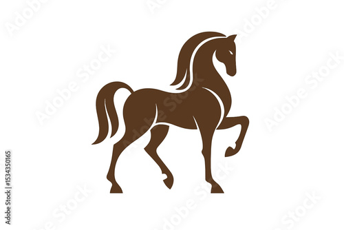Elegant logo symbol design illustration vector for a company featuring a creative horse