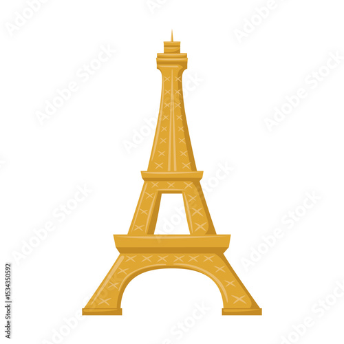 Eiffel Tower, Paris Sign Emoji Icon Illustration. Monument Vector Symbol Emoticon Design Clip Art Sign Comic Style.