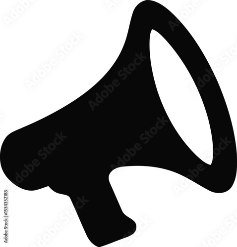 Silhouette of a Loudspeaker: A stark silhouette of a loudspeaker, symbolizing a call to action and the power of voice.