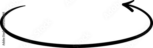 black doodle arrow line
