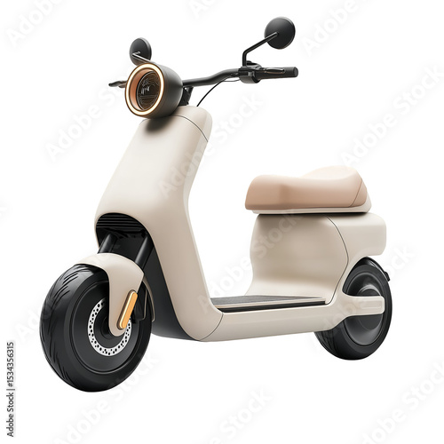 Modern electric scooter  isolated on a white background