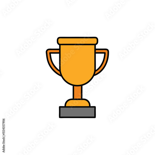gold cup isolated on white background