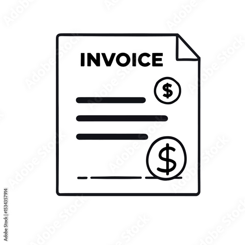 vector invoice form