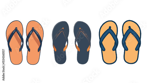 flip flops isolated on white