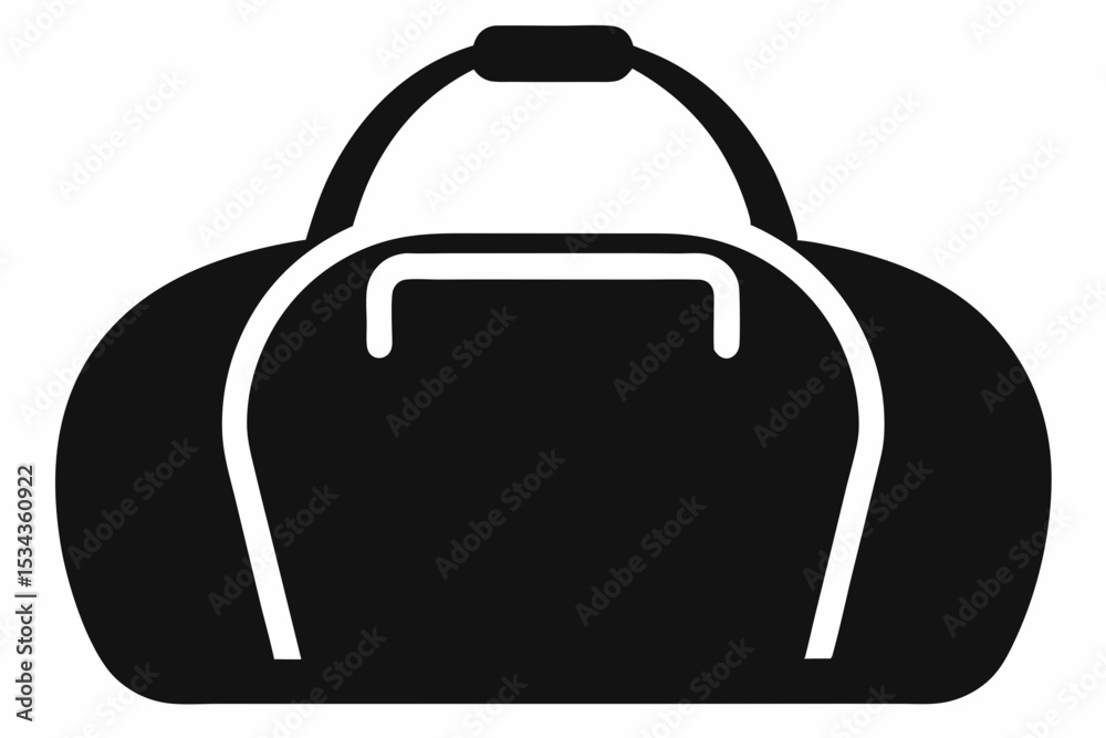 Obraz premium gym bag silhouette vector