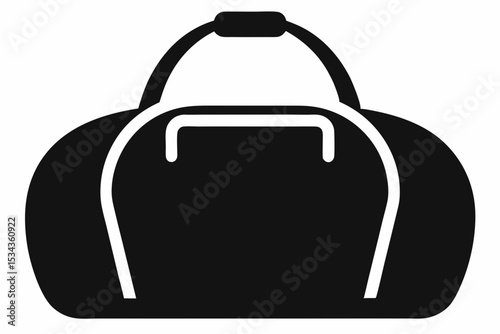 gym bag silhouette vector