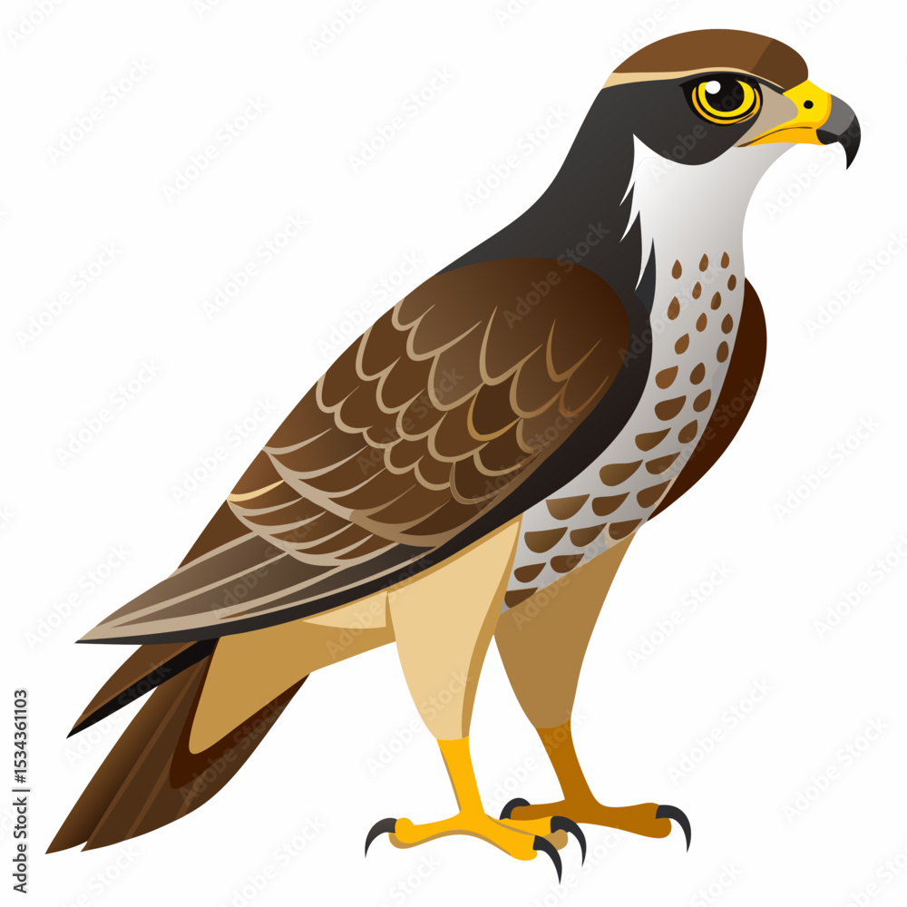 Obraz premium Goshawk on white background 