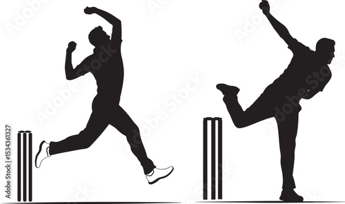 Cricket Player icon vector illustration
