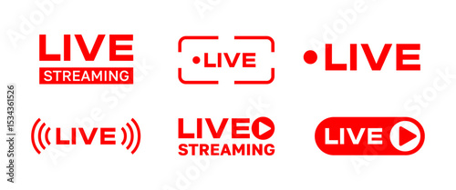 Isolated Live streamingvector icon design, Live Status tab illustration for Social media, Digital marketing graphic elements, Editable