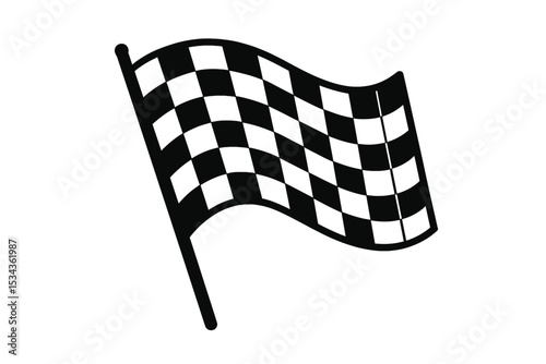 Vector design template for a racing flag and a simple speed flag illustration