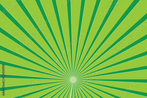 Green Sun Rays abstract background