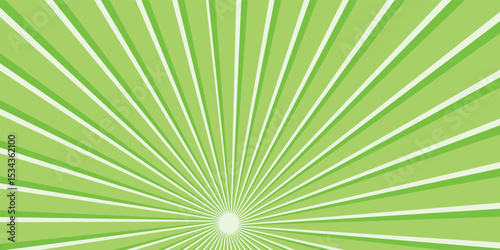 Green Sun Rays abstract background