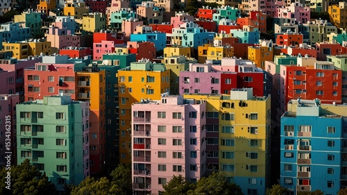 Vibrant Urban Housing Blocks