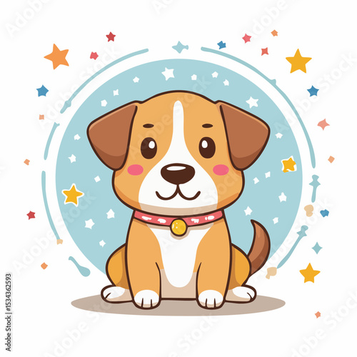 cute dog vector