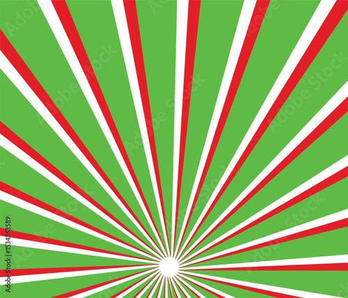 Green Sun Rays abstract background