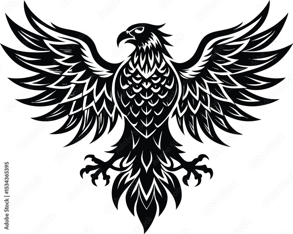 Fototapeta premium Decorative Eagle Vector Design, Eagle Bird Clipart