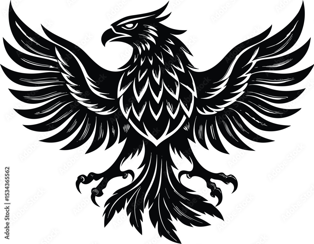 Fototapeta premium Decorative Eagle Vector Design, Eagle Bird Clipart