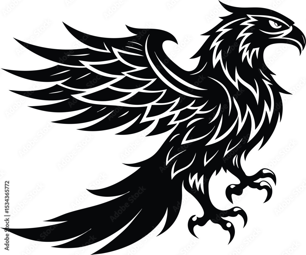 Fototapeta premium Decorative Eagle Vector Design, Eagle Bird Clipart