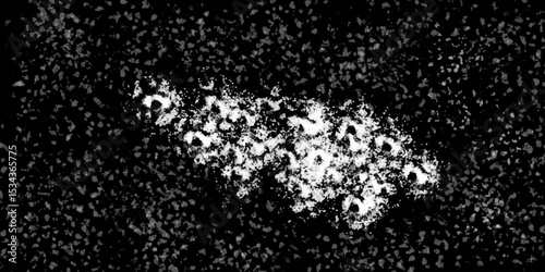 Snowflakes on dark background. white icy snowflakes isolated on black background, natural background. white crystalline powder on a black background. sugar dust. texture, pattern and clipping.