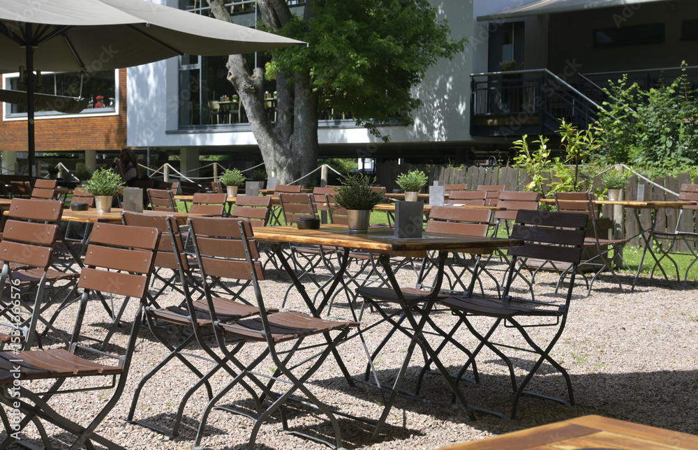 Obraz premium bad kreuznach, biergarten