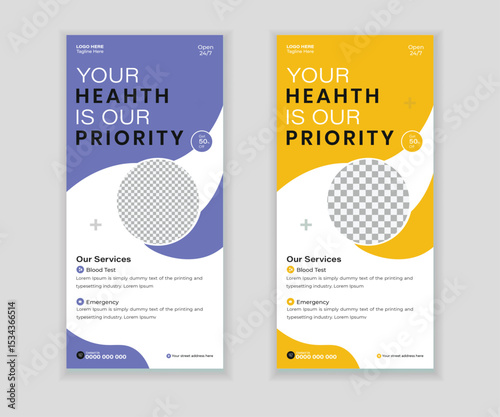 Modern roll-up banner and DL flyer design template