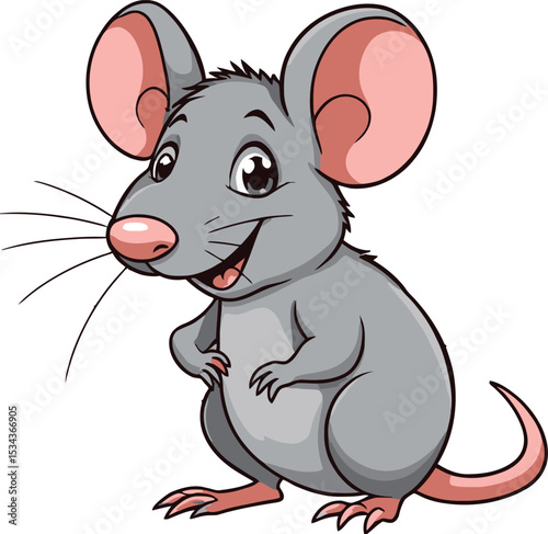 Cute cartoon a illustrator vector Rat