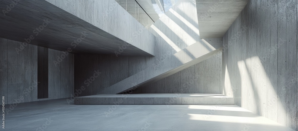 Naklejka premium Modern Concrete Interior