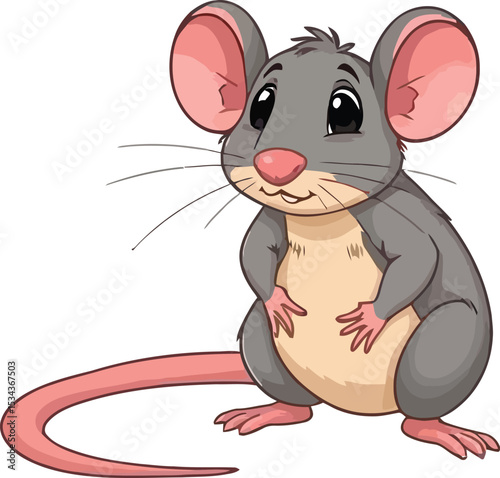 Cute cartoon a illustrator vector Rat