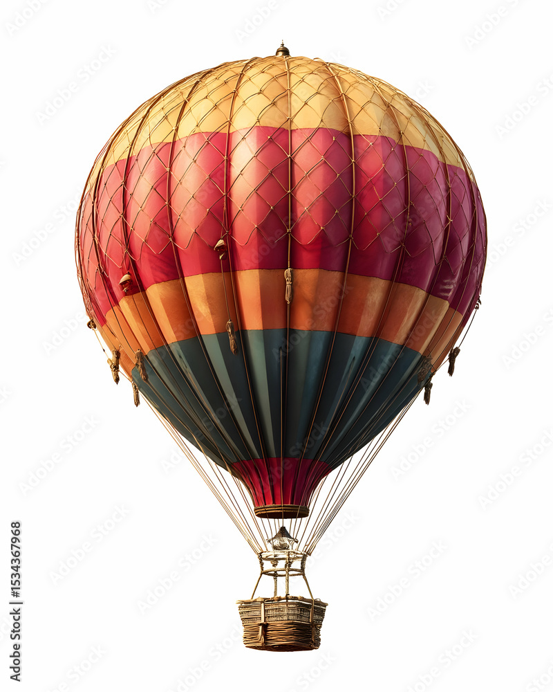 Fototapeta premium A hot air balloon isolated on a isolated
