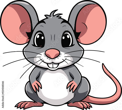 Cute cartoon a illustrator vector Rat