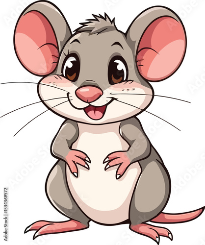 Cute cartoon a illustrator vector Rat