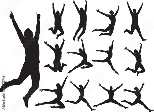 Jumping People icon vector illustration