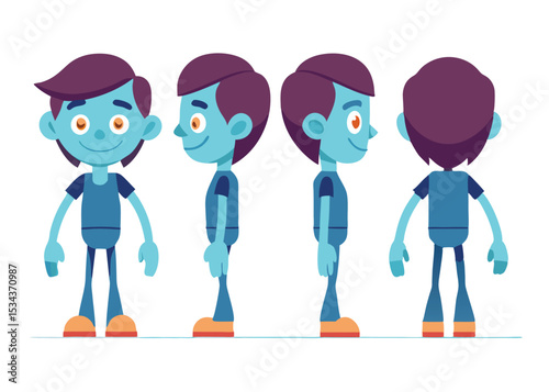  Zombie Character Turnaround Model Sheet