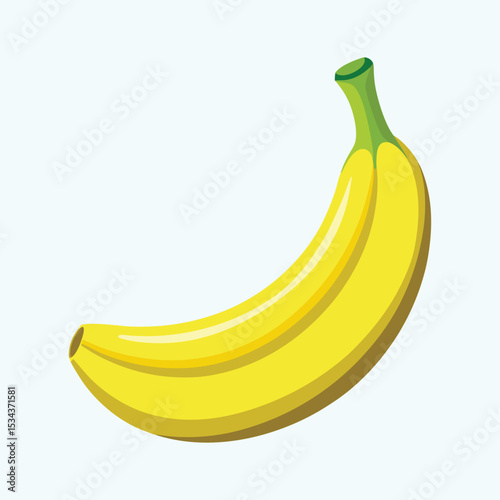 Vector banana illustration, cartoon fruit